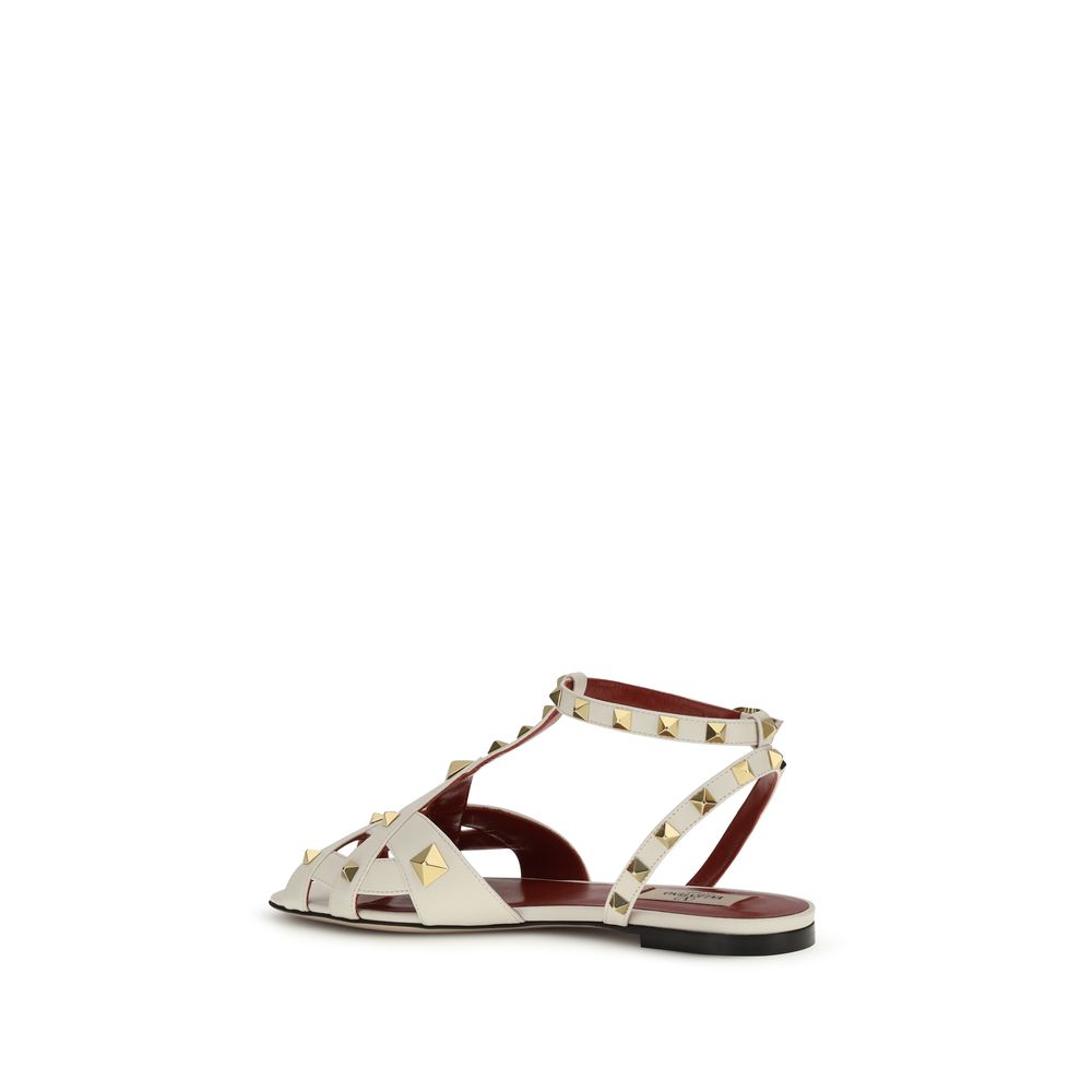 Valentino Garavani Beige Goatskin Sandals Valentino Garavani