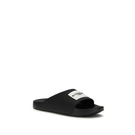 Givenchy Black Rubber Slippers