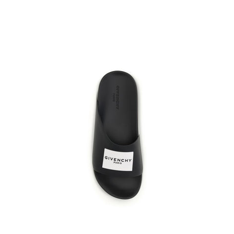 Givenchy Black Rubber Slippers