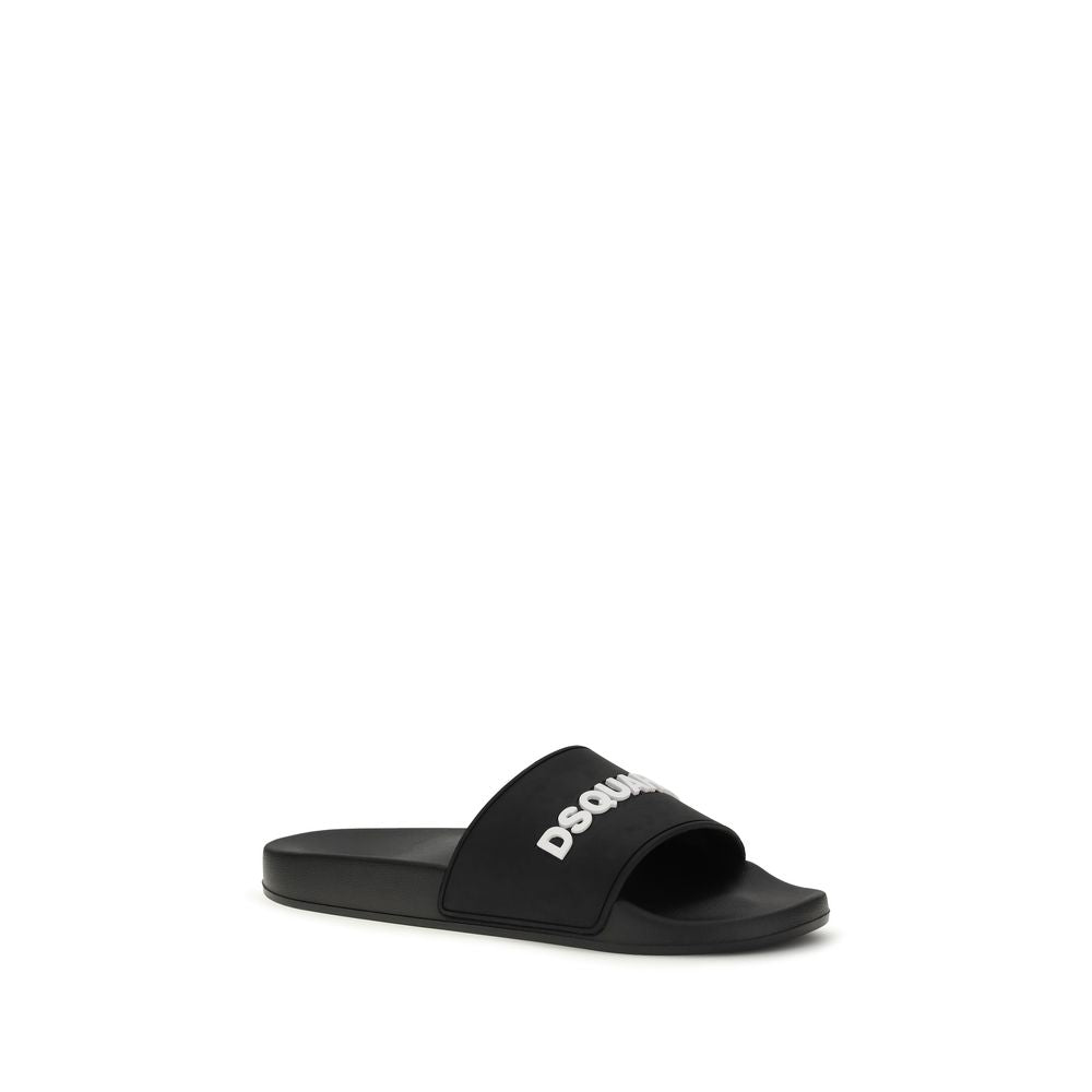 Dsquared² Black Rubber Sandals Dsquared²