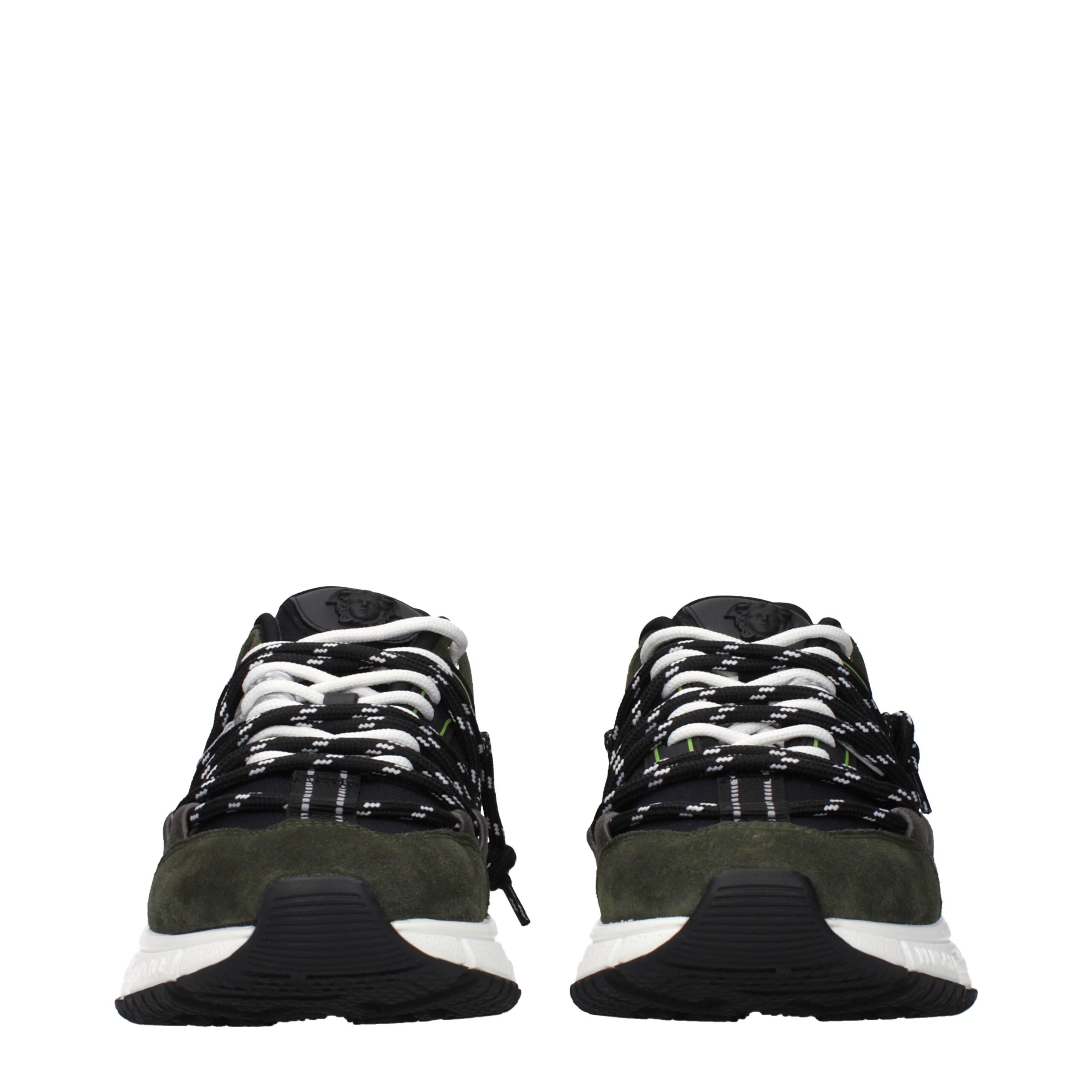 Versace Gray Leather Sneakers Versace