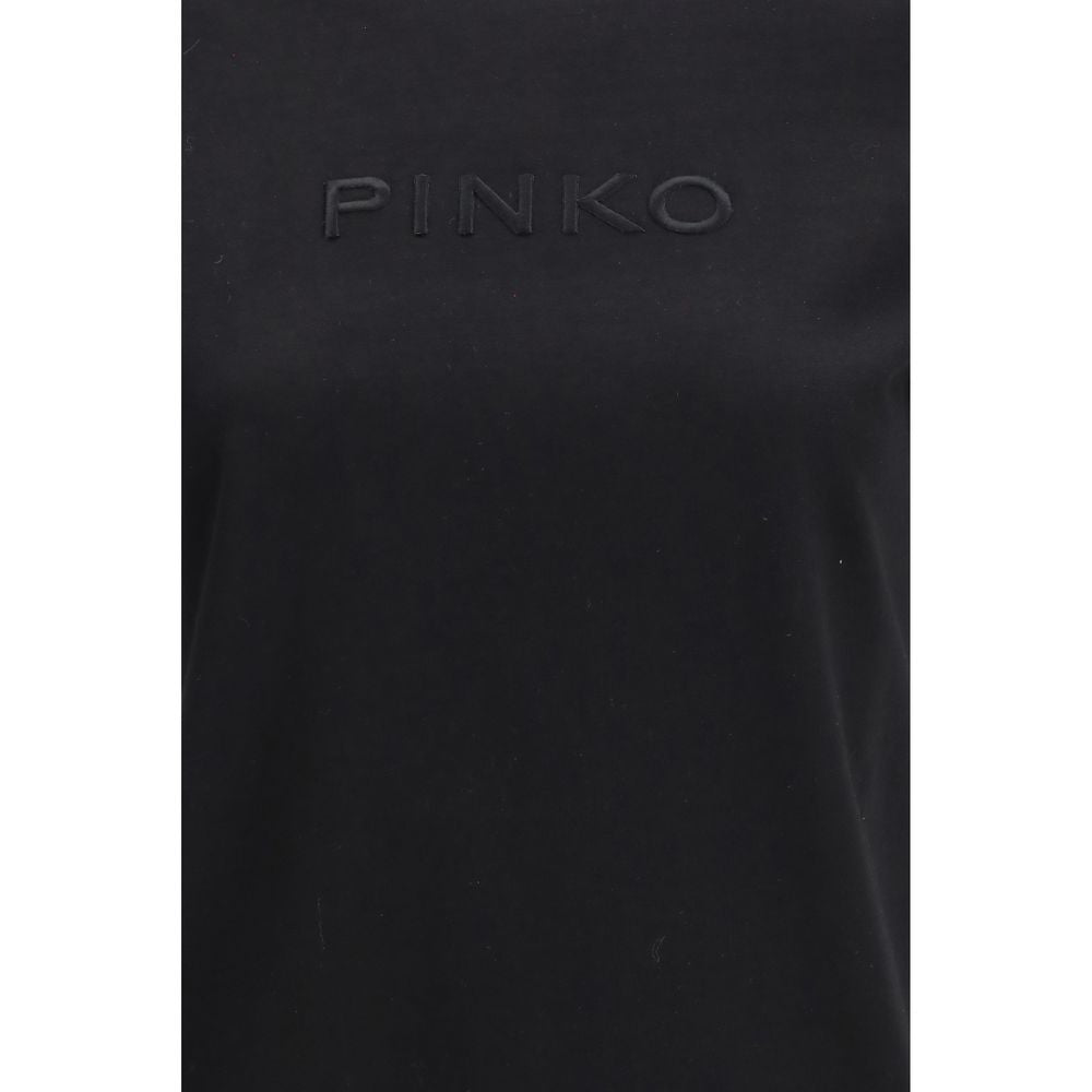PINKO Black Cotton T-Shirt PINKO