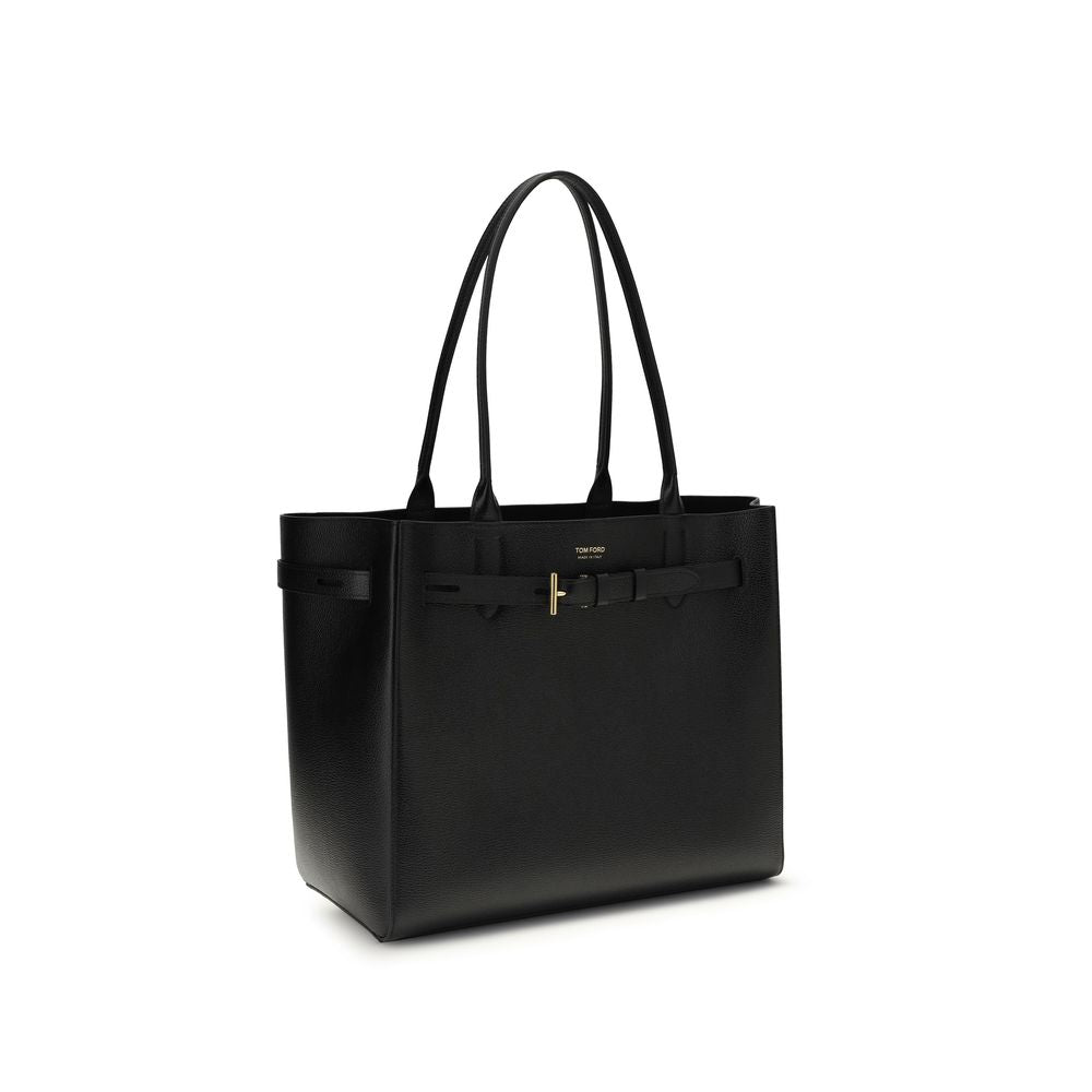 Tom Ford Black Calf Leather Bos Taurus Shoulder Bag Tom Ford