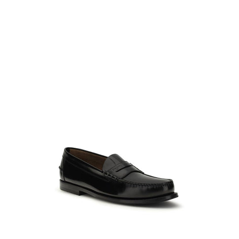 Prada Black Calf Leather Bos Taurus Slip-On Loafers Prada