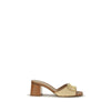 Valentino Garavani Beige Calf Leather Bos Taurus Platform Sandals Valentino Garavani