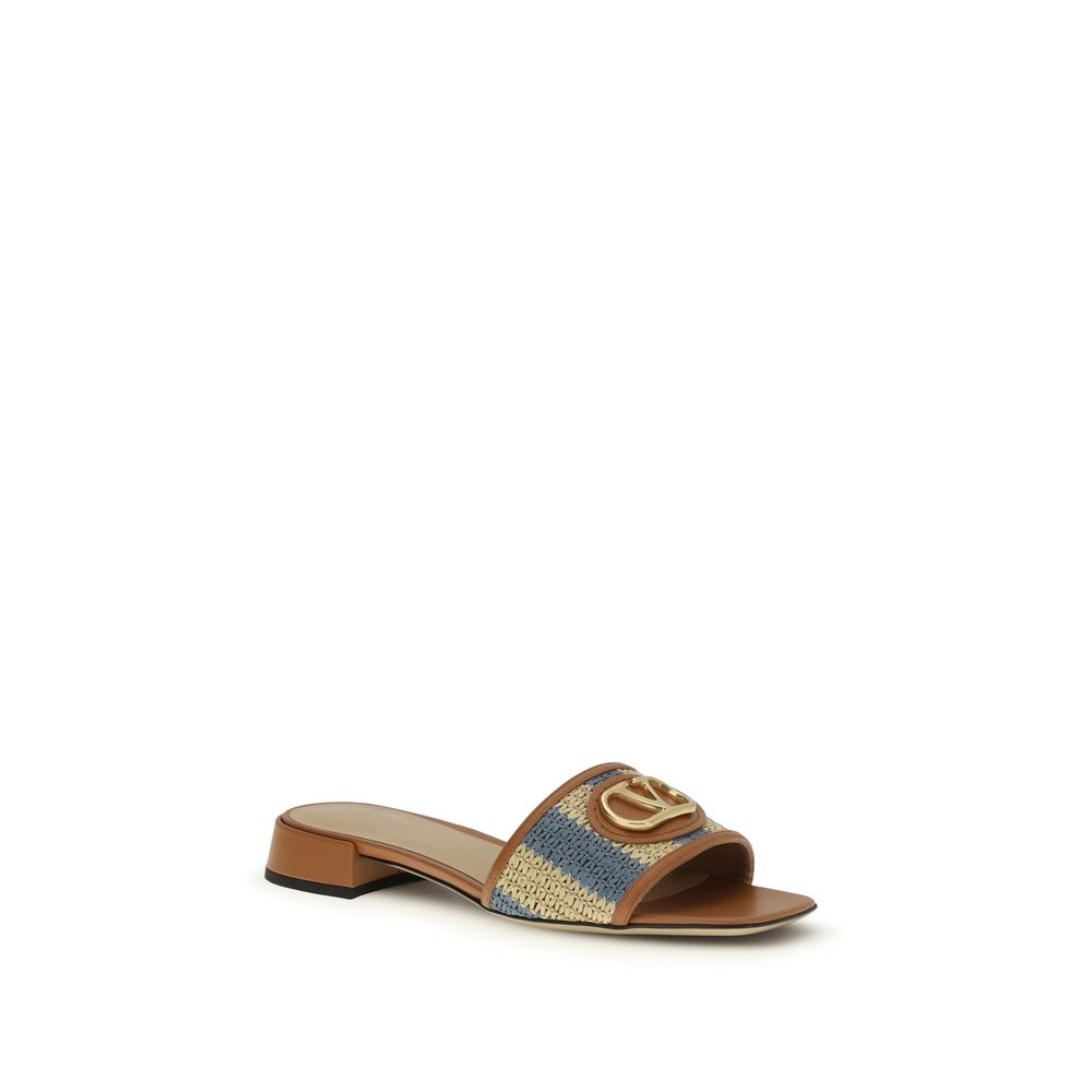 Valentino Garavani Multicolor Calf Leather Bos Taurus Sandals Valentino Garavani
