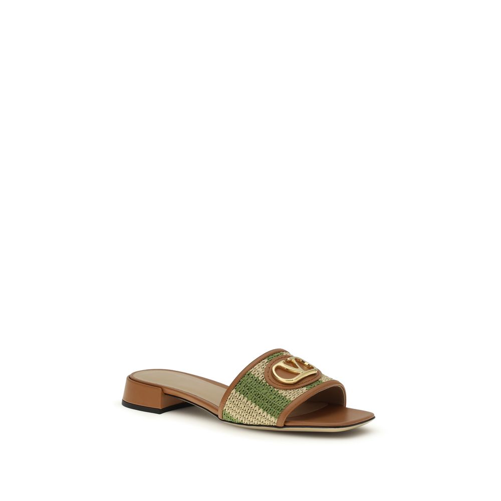 Valentino Garavani Multicolor Calf Leather Bos Taurus Sandals Valentino Garavani