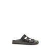 Valentino Garavani Black Calf Leather Bos Taurus Sandals Valentino Garavani