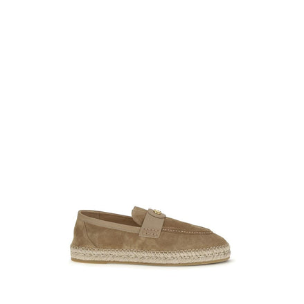 Valentino Garavani Beige Calf Leather Bos Taurus Espadrilles Valentino Garavani