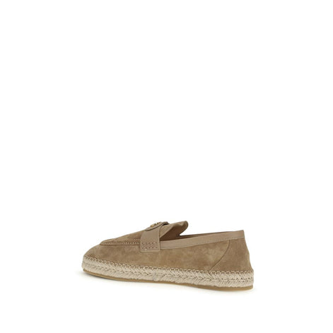 Valentino Garavani Beige Calf Leather Bos Taurus Espadrilles Valentino Garavani