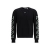 Off-White Black Cotton Sweatshirt Off-White