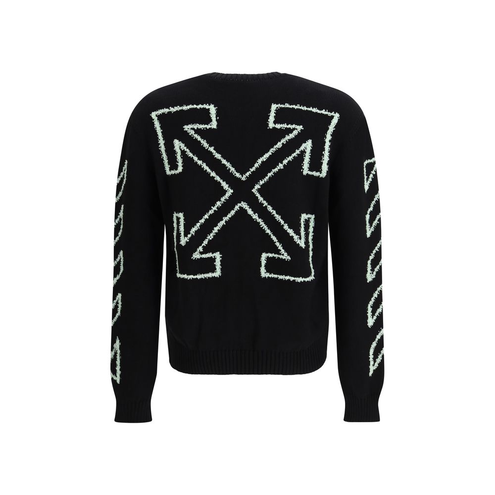 Off-White Black Cotton Sweatshirt Off-White