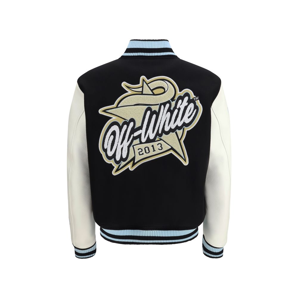 Off-White Black Wool Bomber Off-White