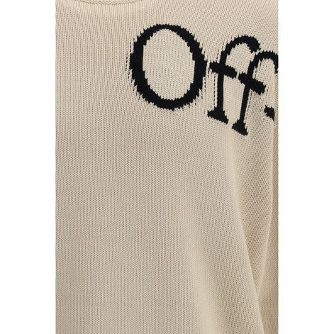 Off-White Beige Cotton Sweatshirt