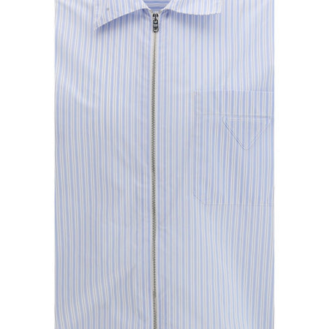 Prada Blue Polyamide Pattern Shirt