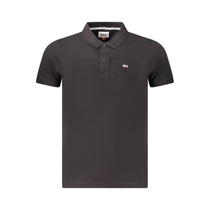 Tommy Hilfiger Black Cotton Men's Polo Shirt