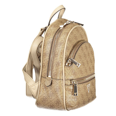 Guess Jeans Beige Polyurethane Women Backpack