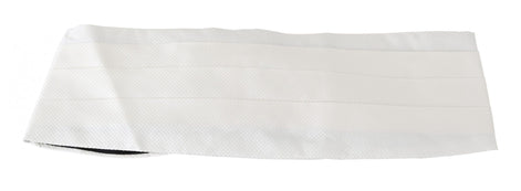 Dolce & Gabbana White Men Waist Belt 100% Silk Cummerbund Dolce & Gabbana