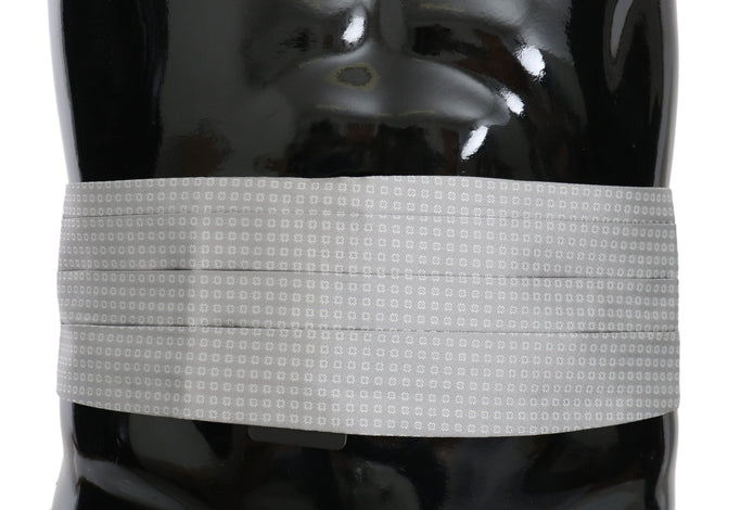 Dolce & Gabbana Gray Patterned Waist Belt Silk Cummerbund Dolce & Gabbana