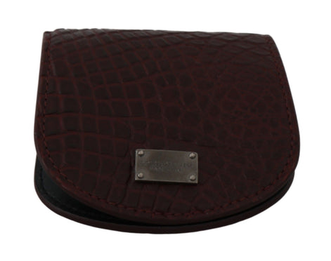 Dolce & Gabbana Brown Exotic Skin Pocket Condom Case Holder Dolce & Gabbana