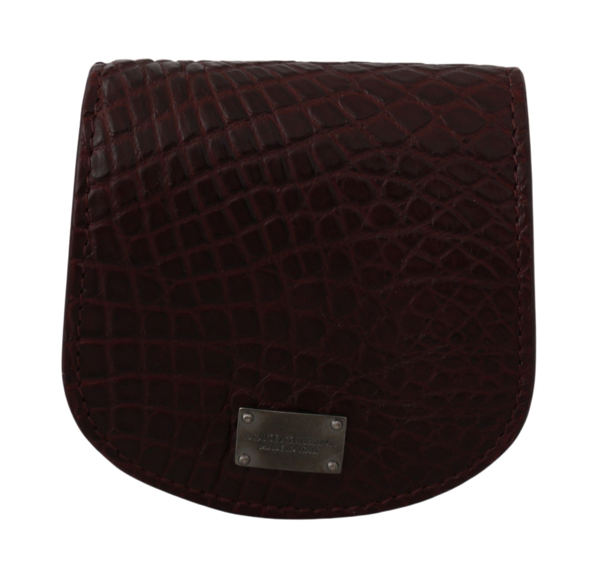 Dolce & Gabbana Brown Exotic Skin Pocket Condom Case Holder Dolce & Gabbana