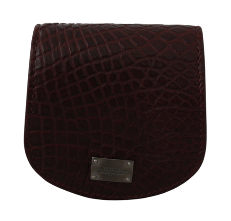 Dolce & Gabbana Brown Exotic Skin Pocket Condom Case Holder Dolce & Gabbana