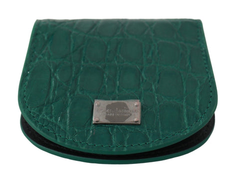 Dolce & Gabbana Green Exotic Skins Condom Case Holder Wallet Dolce & Gabbana