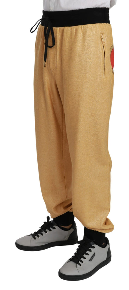 Dolce & Gabbana Gold Year Of The Pig Cotton Mens Pants Dolce & Gabbana