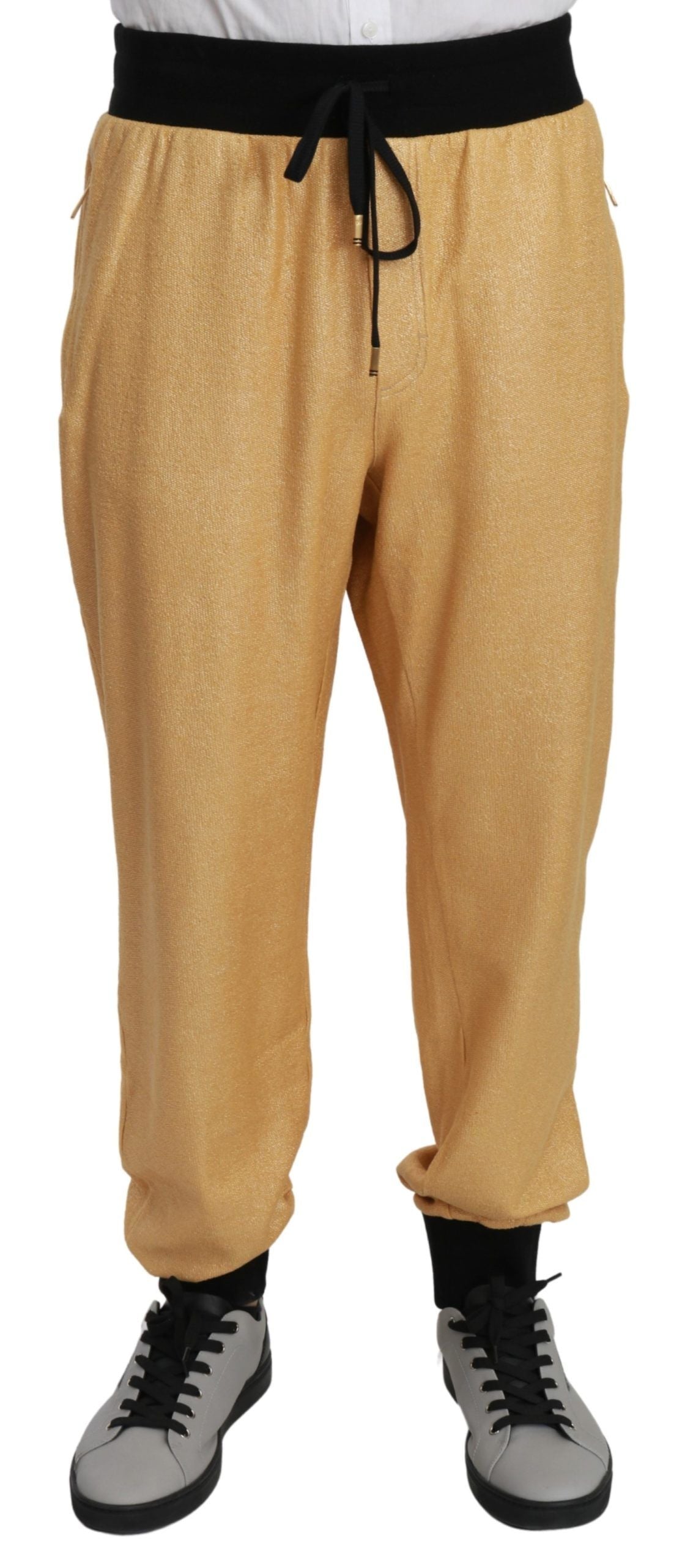 Dolce & Gabbana Gold Year Of The Pig Cotton Mens Pants Dolce & Gabbana