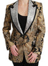 Dolce & Gabbana Black Gold Jacquard Blazer Jacket Dolce & Gabbana