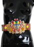 Dolce & Gabbana multicolor Embellished Floral Crystal Wide Waist Belt Dolce & Gabbana