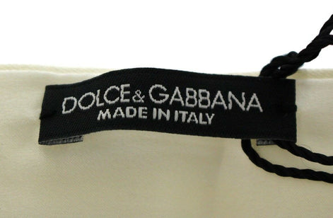 Dolce & Gabbana White Waist Silk Cummerbund Belt Dolce & Gabbana