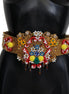 Dolce & Gabbana Embellished Floral Crystal Wide Waist Carretto Belt Dolce & Gabbana