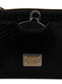 Dolce & Gabbana Black Leather Coin Purse Wristlet Mirror Agnese Wallet Dolce & Gabbana