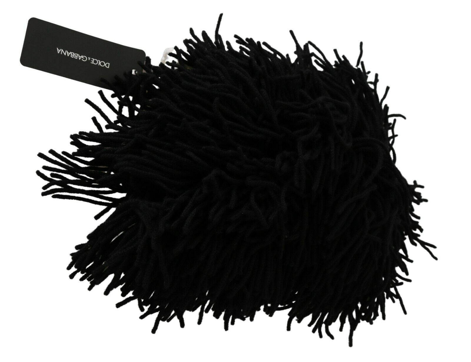 Dolce & Gabbana Black White Knitted Cashmere Animal Design Hat Dolce & Gabbana