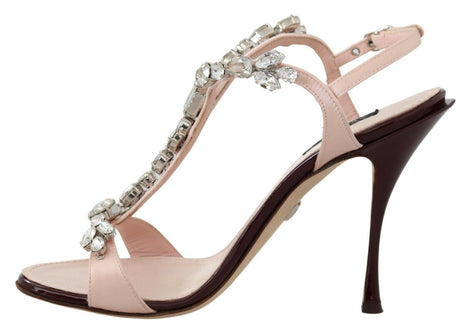 Dolce & Gabbana Pink Crystals Heels Keira Sandals Dolce & Gabbana