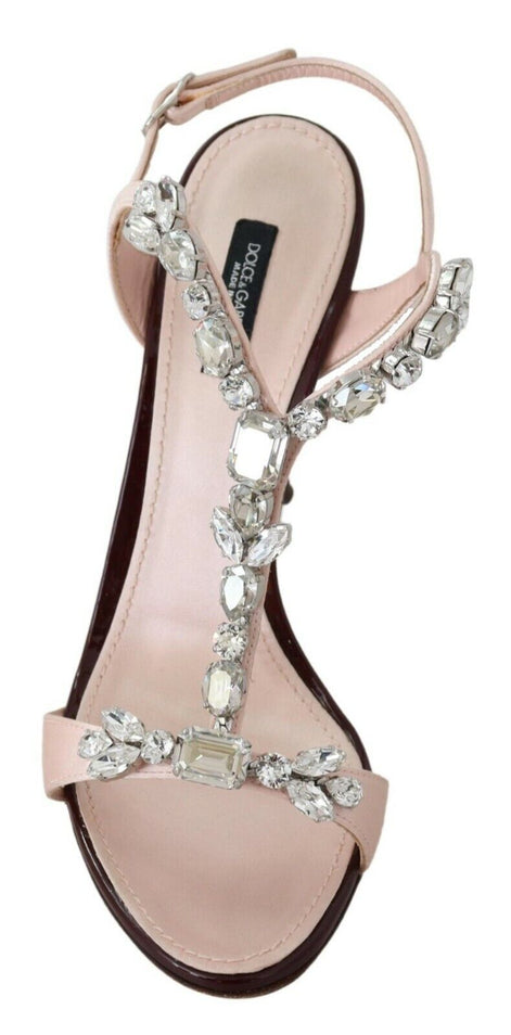 Dolce & Gabbana Pink Crystals Heels Keira Sandals Dolce & Gabbana