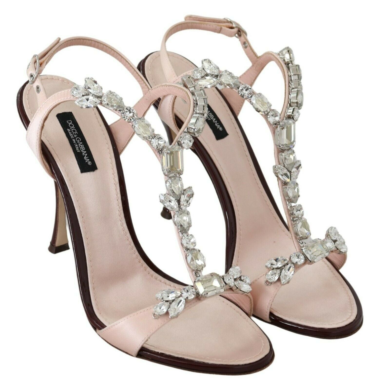 Dolce & Gabbana Pink Crystals Heels Keira Sandals Dolce & Gabbana