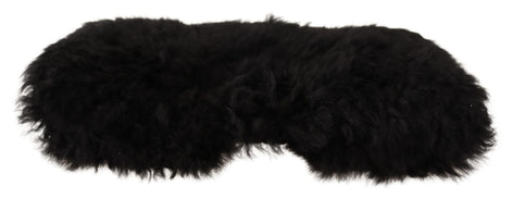 Dolce & Gabbana Black Cashmere Fur Women Beanie Women Hat Dolce & Gabbana