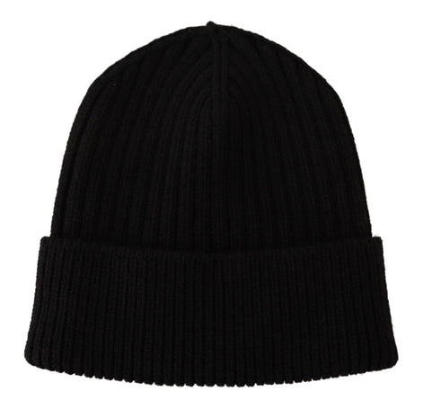 Dolce & Gabbana Black Wool Knit Women Winter Hat Dolce & Gabbana