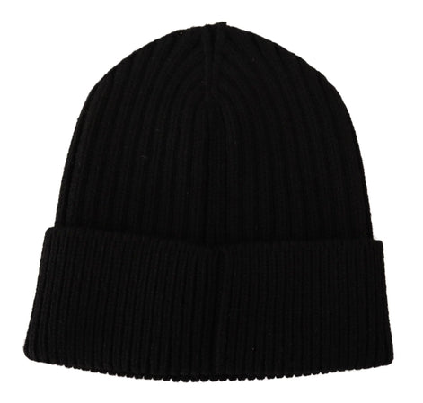 Dolce & Gabbana Black Wool Knit Women Winter Hat Dolce & Gabbana