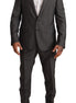 Dolce & Gabbana Gray Metallic MARTINI Slim Fit Set Suit Dolce & Gabbana