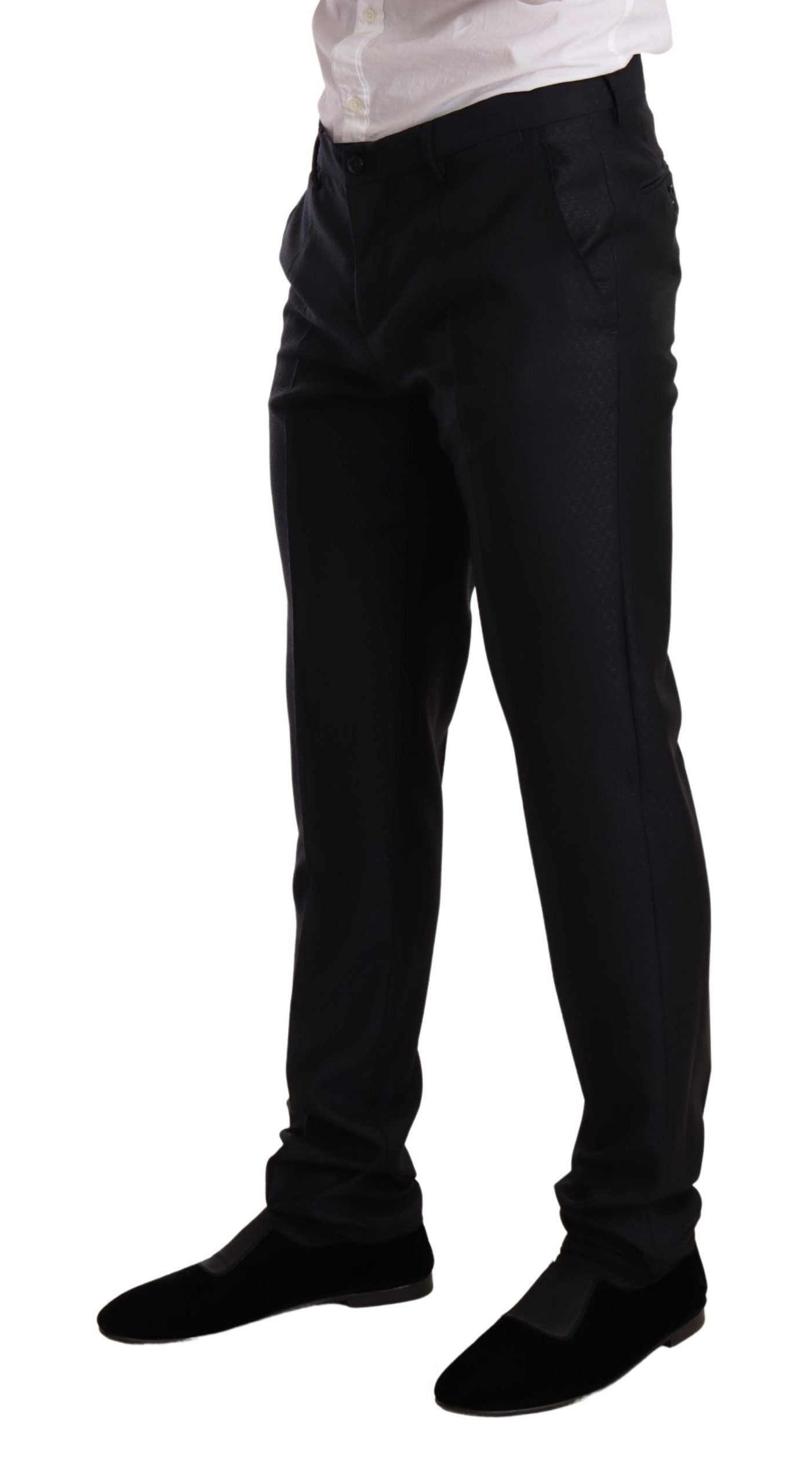 Dolce & Gabbana Blue Pattern MARTINI SLIM FIT 2 Piece Suit Dolce & Gabbana