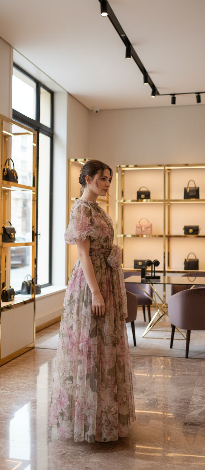 Dolce & Gabbana Multicolor Floral Print Long Maxi Gown Dress Dolce & Gabbana