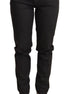 Ermanno Scervino Black Low Waist Skinny Slim Trouser Cotton Jeans Ermanno Scervino