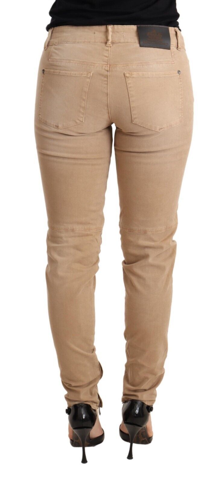 Ermanno Scervino Brown Low Waist Skinny Denim Trouser Cotton Jeans Ermanno Scervino