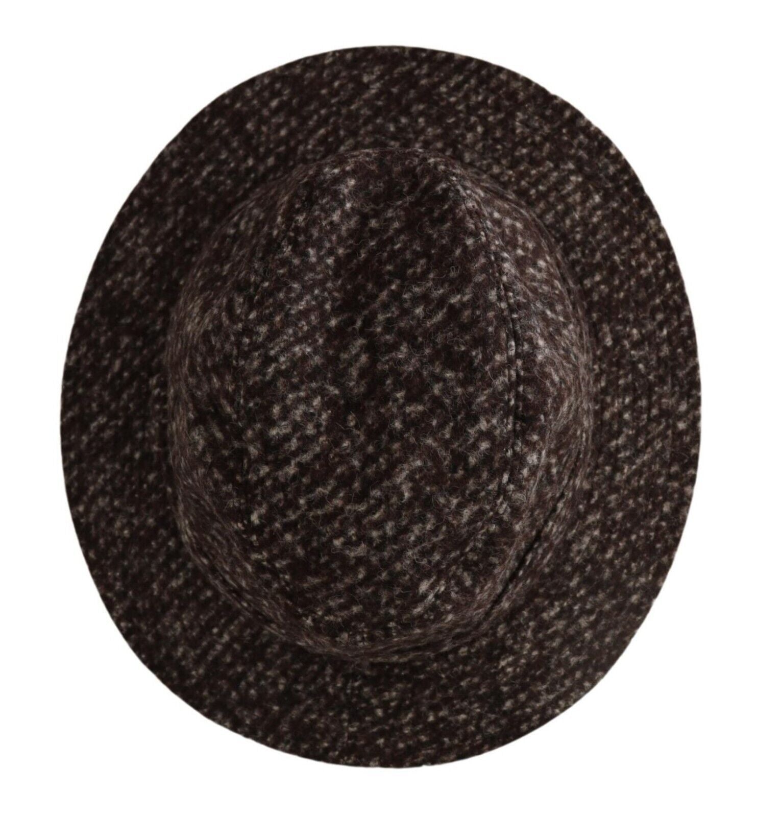 Dolce & Gabbana Gray Melange Blended Textured Tweed Hat Dolce & Gabbana