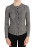Dolce & Gabbana Black White Wool Top Cardigan Sweater Dolce & Gabbana