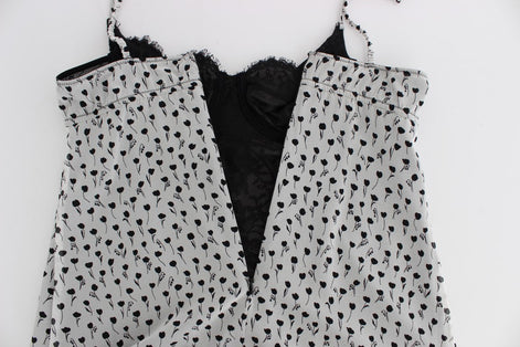 Dolce & Gabbana Black Silk Lace Babydoll Lingerie Top Dolce & Gabbana