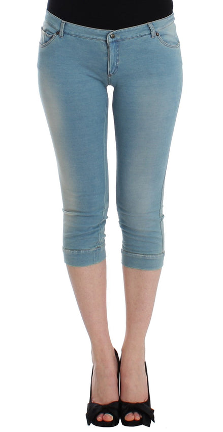 Ermanno Scervino Blue Capri Pants Cropped Jeans Ermanno Scervino